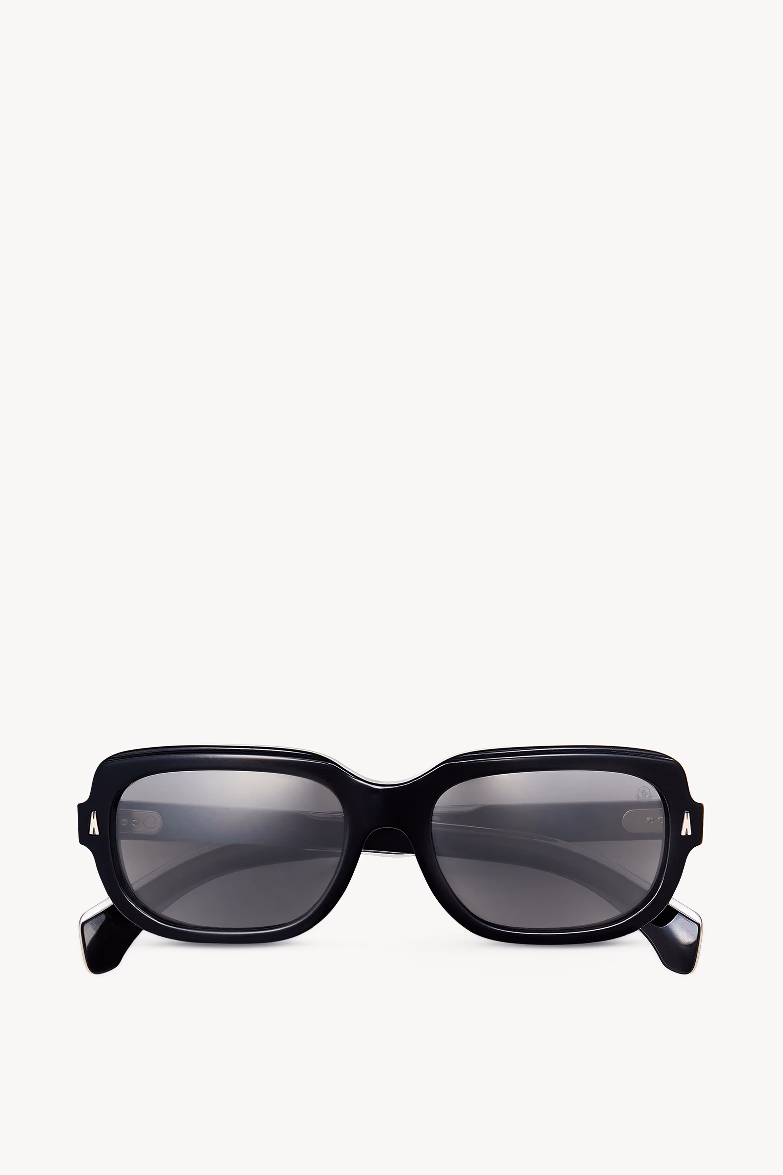 Suntrap Rectangular Sunglasses Shiny Black Moncler